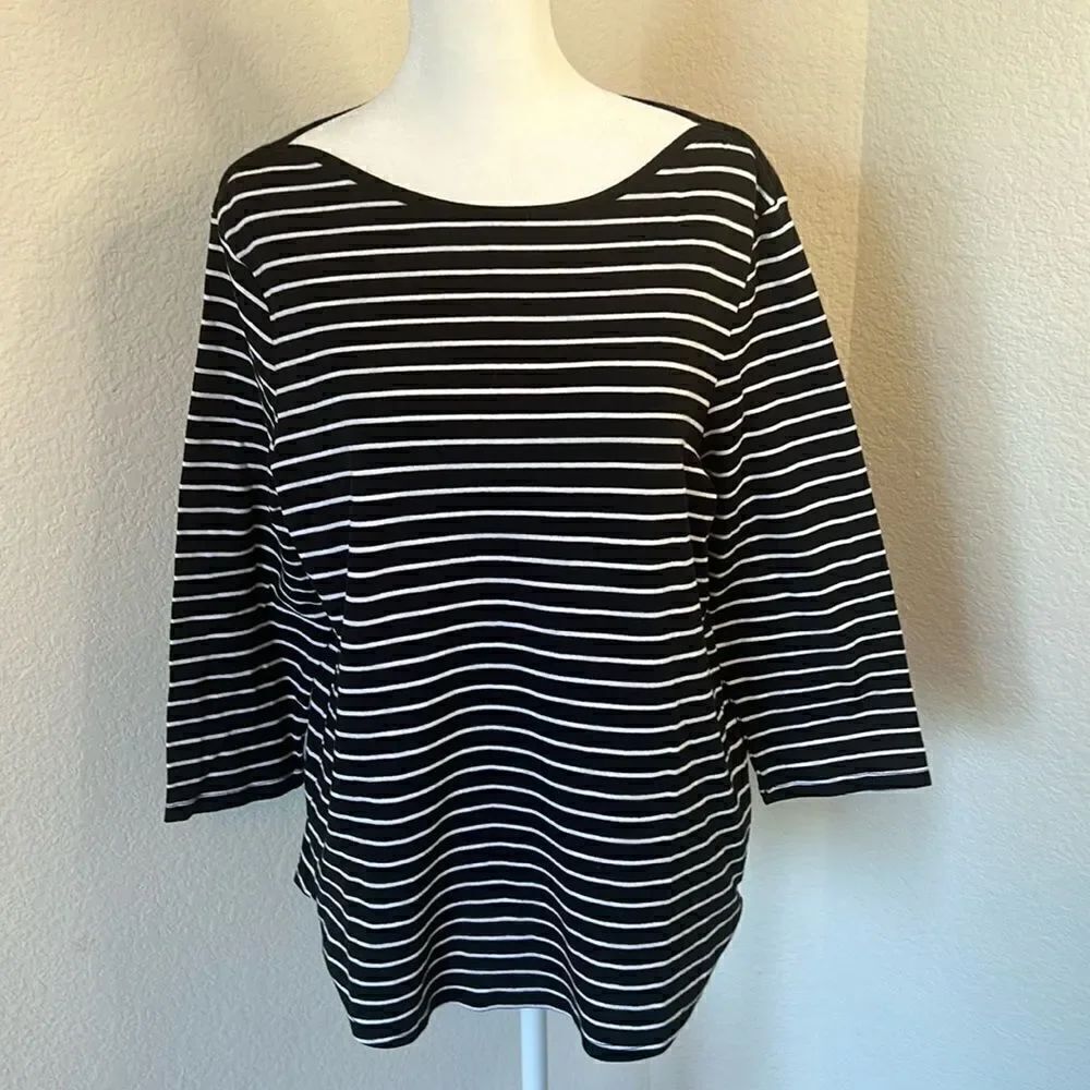Women's Plus Size Faded Glory Striped T-Shirt ~ Size XXL
